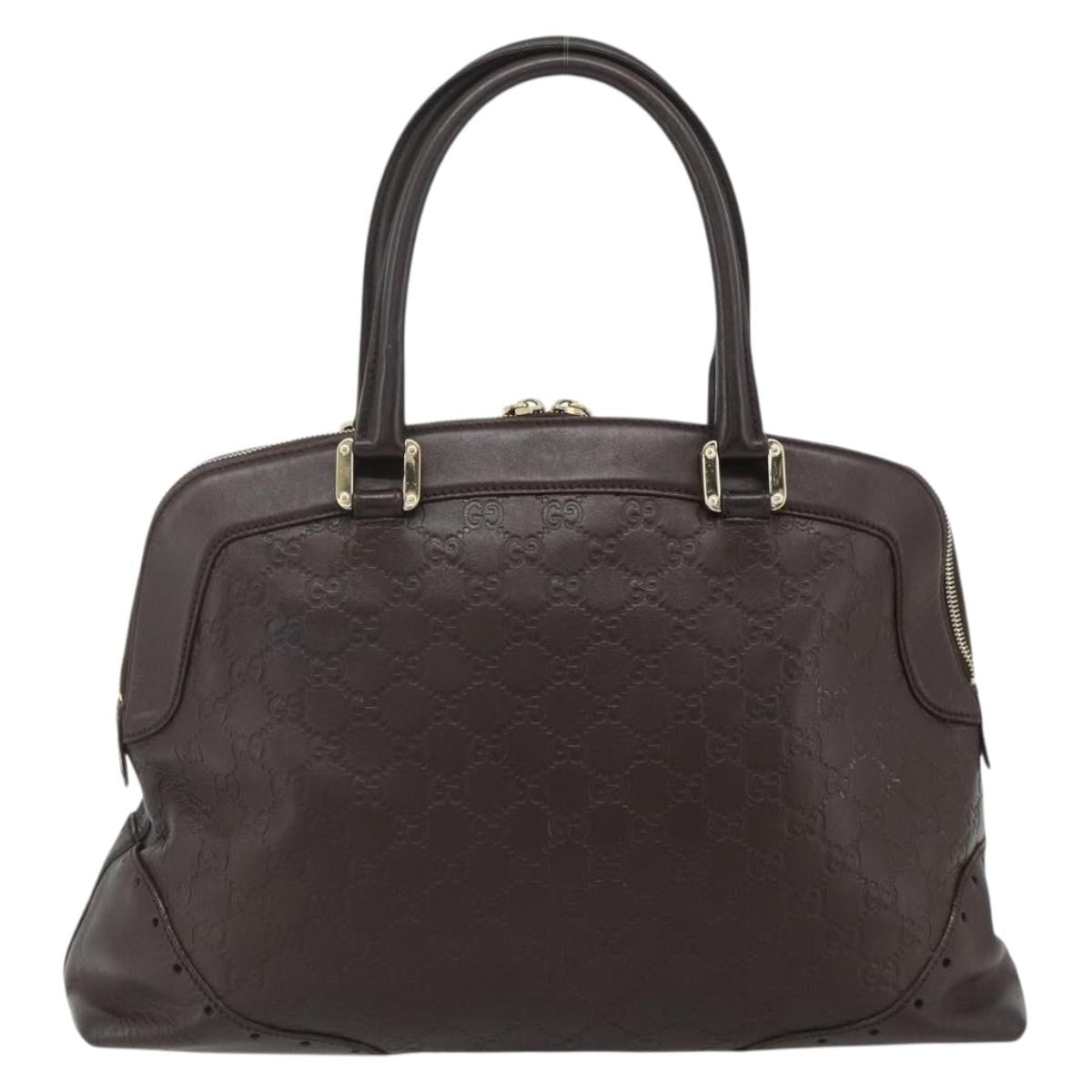 Gucci Guccissima Shoulder Bag Brown Canvas Handbag (Pre-Owned)