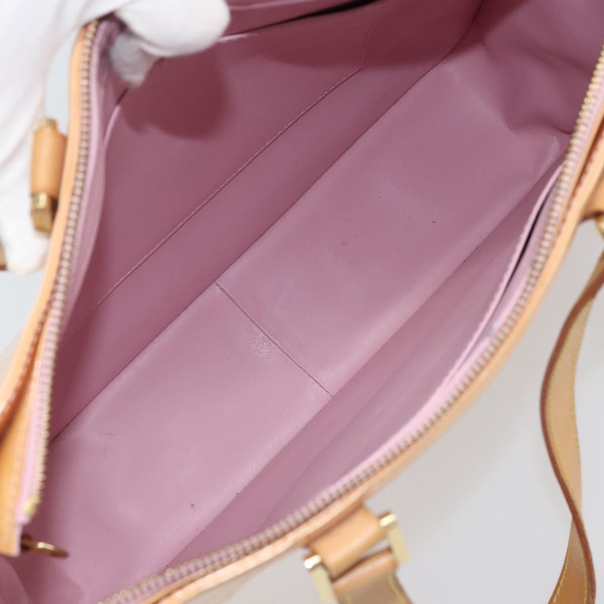 Louis Vuitton Columbus Handbag Monogram Vernis Beige Patent_Leather Tote Bag Bag (Pre-Owned)