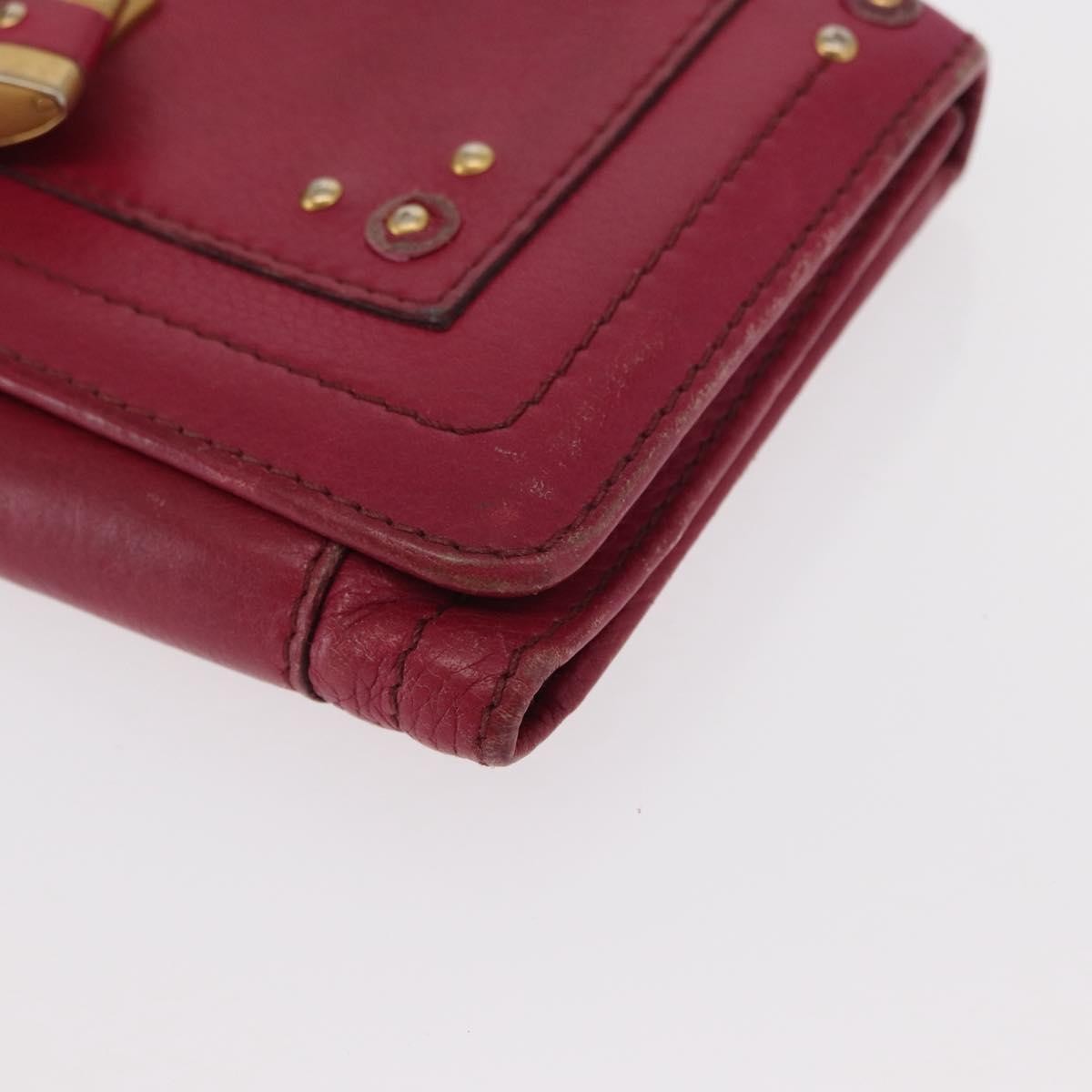 Chloe Paddington Wallet Leather Pink Leather Wallets Accessory (Pre-Owned)