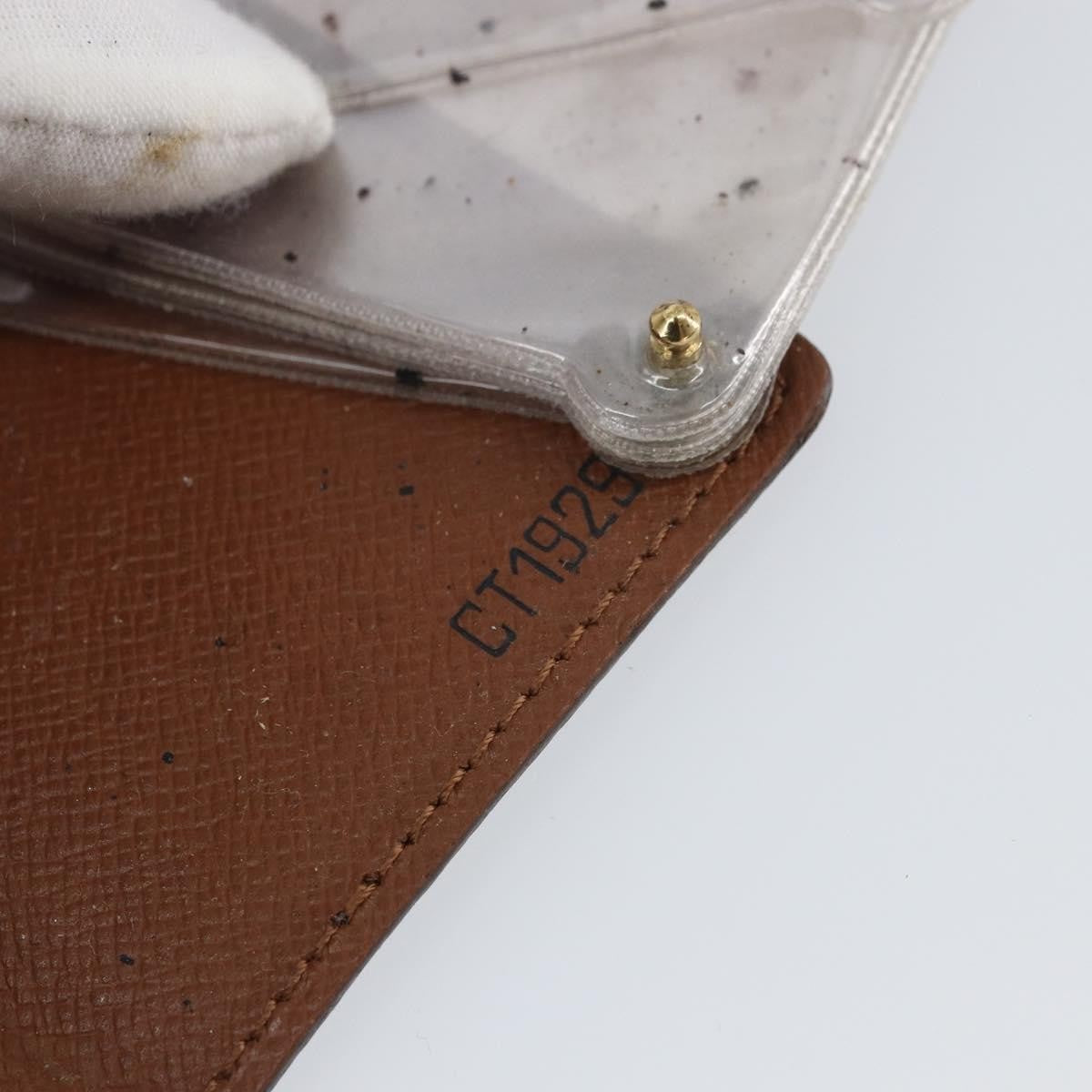 Louis Vuitton Porte Cartes Pression Card Case Monogram Canvas Brown Canvas Card Holders Accessory (Pre-Owned)