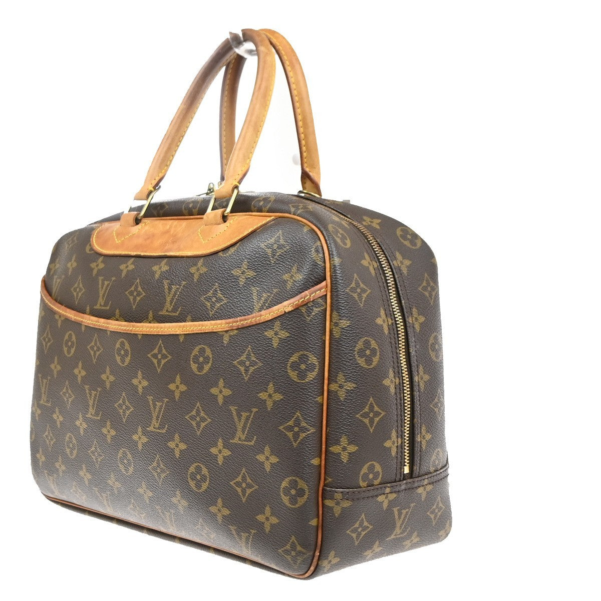 Louis Vuitton Deauville Handbag Monogram Canvas Brown Canvas Handbag (Pre-Owned)