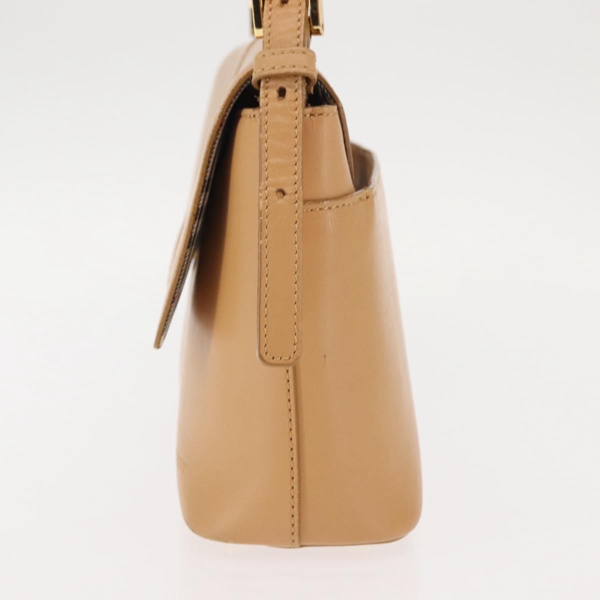 Burberry Shoulder Bag Leather Beige Leather Shoulder Bag Bag (Pre-Owned)