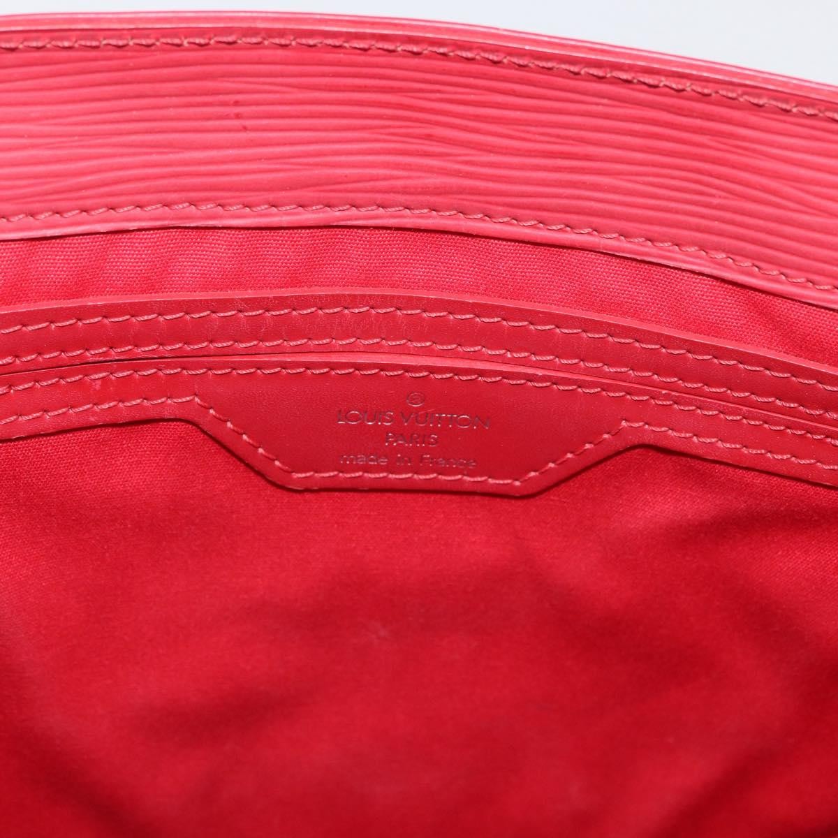 Louis Vuitton Sac Plat Bag Epi Leather Red Leather Tote Bag Bag (Pre-Owned)