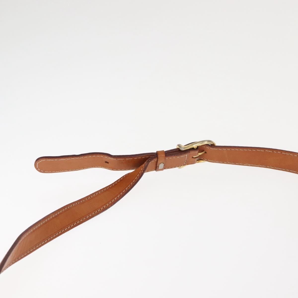Celine Vintage Macadam Circle Logo Shoulder Bag Canvas And Leather Brown Canvas Bag (Pre-Owned)