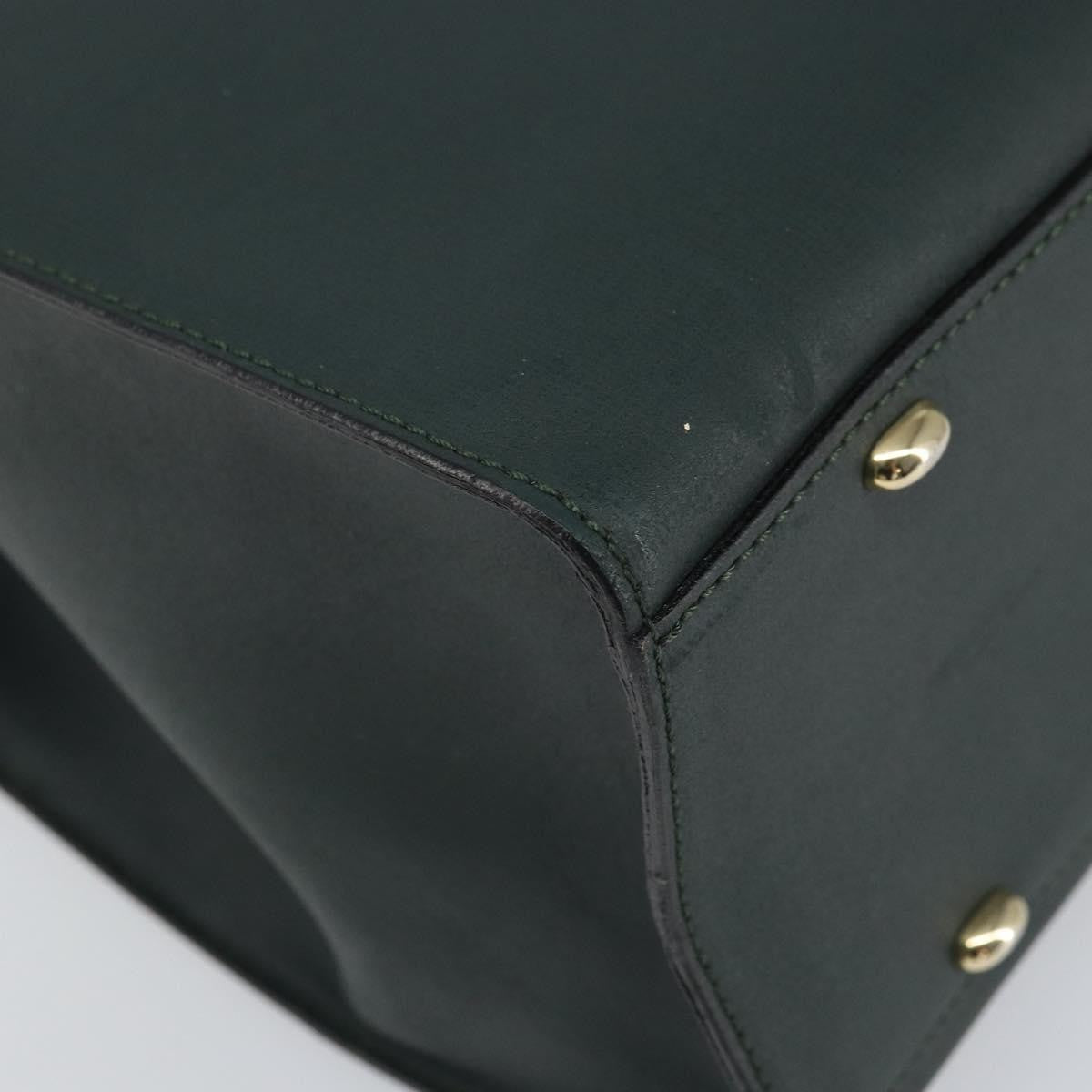 Celine Tote Bag Leather Green Leather Tote Bag Bag (Pre-Owned)
