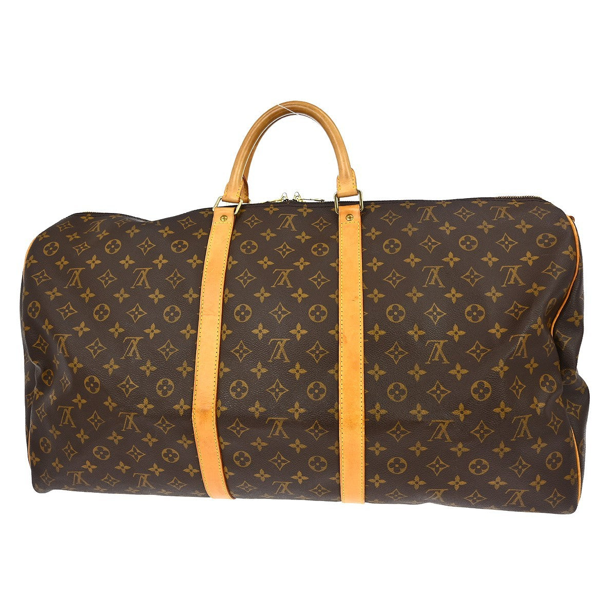 Louis Vuitton Keepall Bandouliere Bag Monogram Canvas Brown Canvas Travel Bag Bag (Pre-Owned)