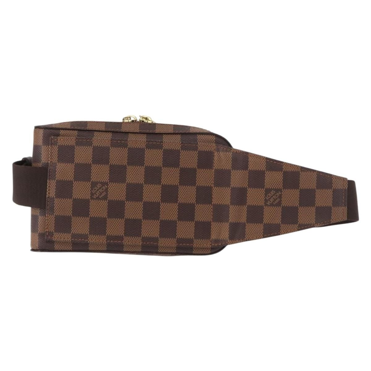 Louis Vuitton Geronimos Waist Bag Damier Brown Canvas Shoulder Bag Bag (Pre-Owned)