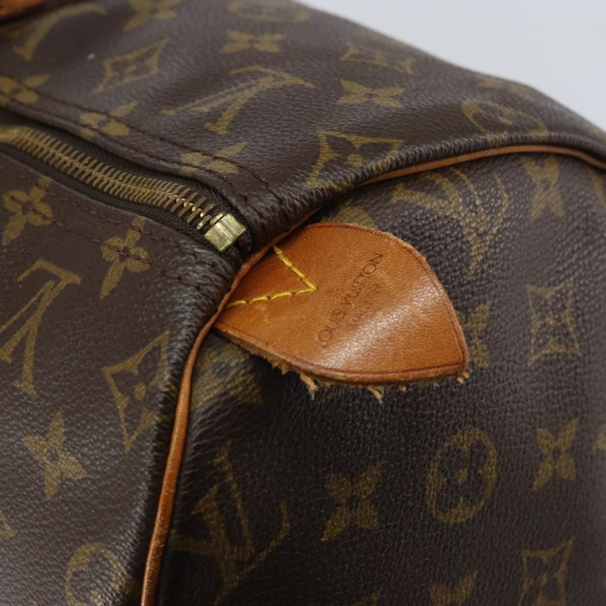 Louis Vuitton Speedy Handbag Monogram Canvas Brown Canvas Handbag (Pre-Owned)