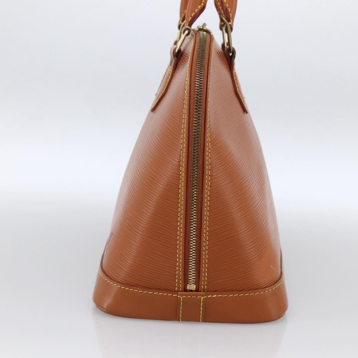 Louis Vuitton Alma Handbag Epi Leather Brown Leather Handbag (Pre-Owned)