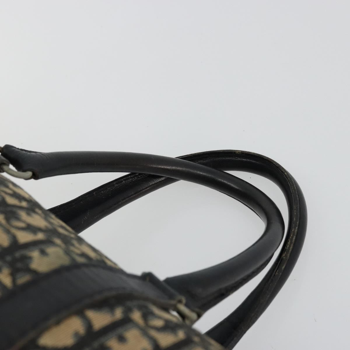 Christian Dior Vintage Trotter Handbag Canvas Navy Canvas Handbag (Pre-Owned)