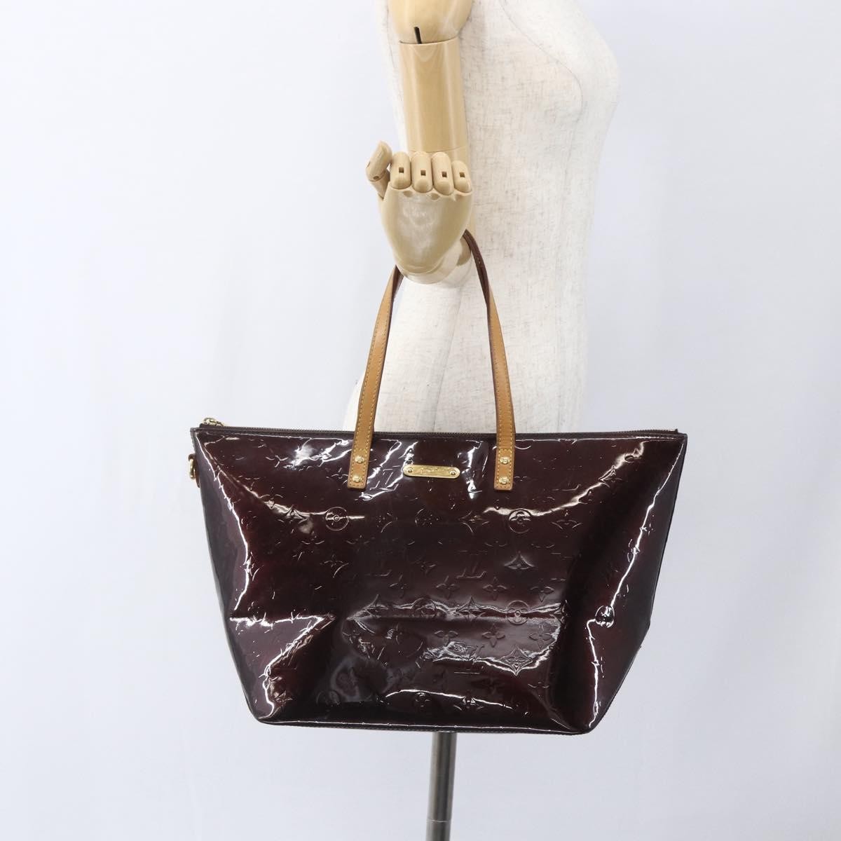 Louis Vuitton Bellevue Handbag Monogram Vernis Brown Patent_Leather Tote Bag Bag (Pre-Owned)