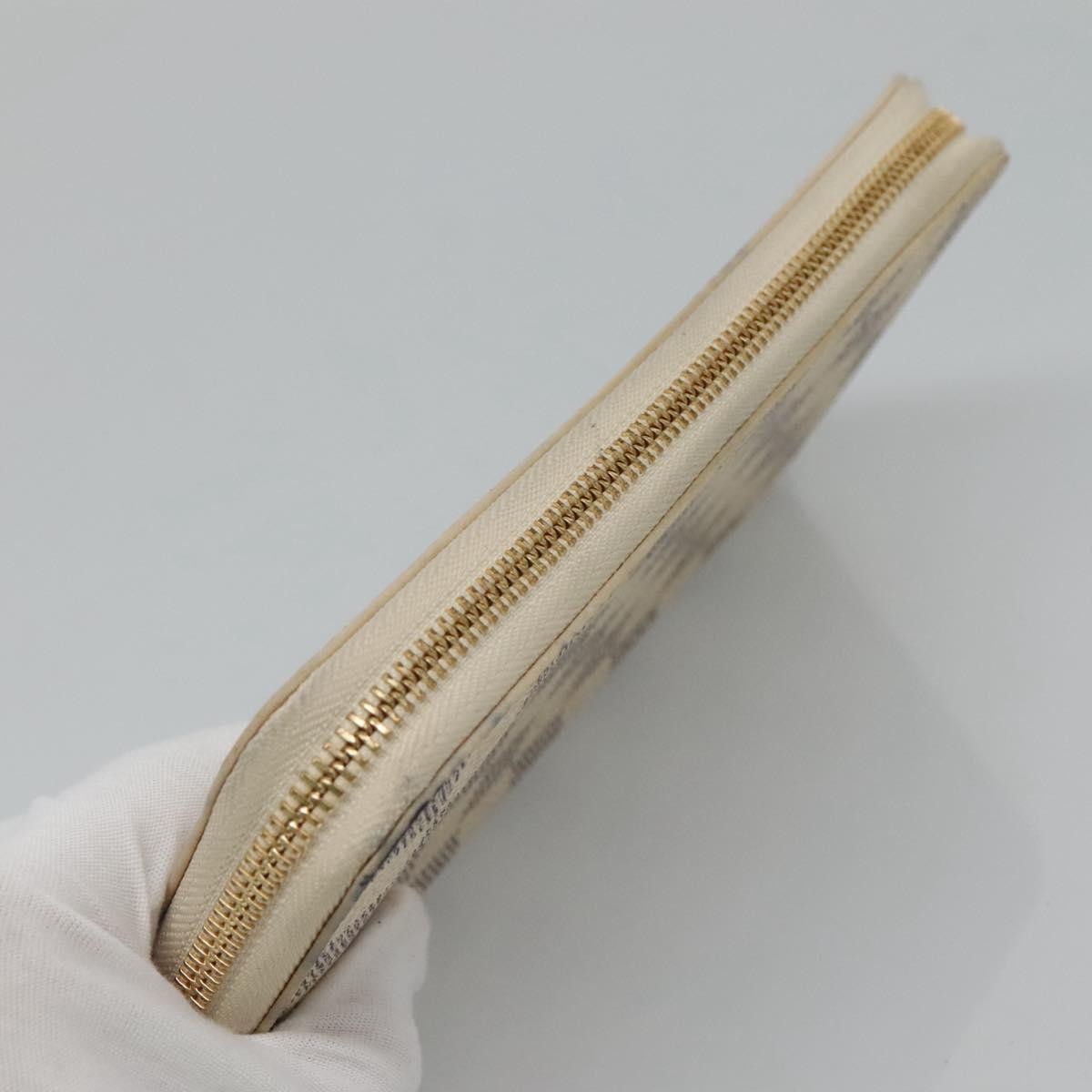 Louis Vuitton Porte-Monnaie Zippy Wallet Damier Azur Vivienne White Canvas Wallets Accessory (Pre-Owned)