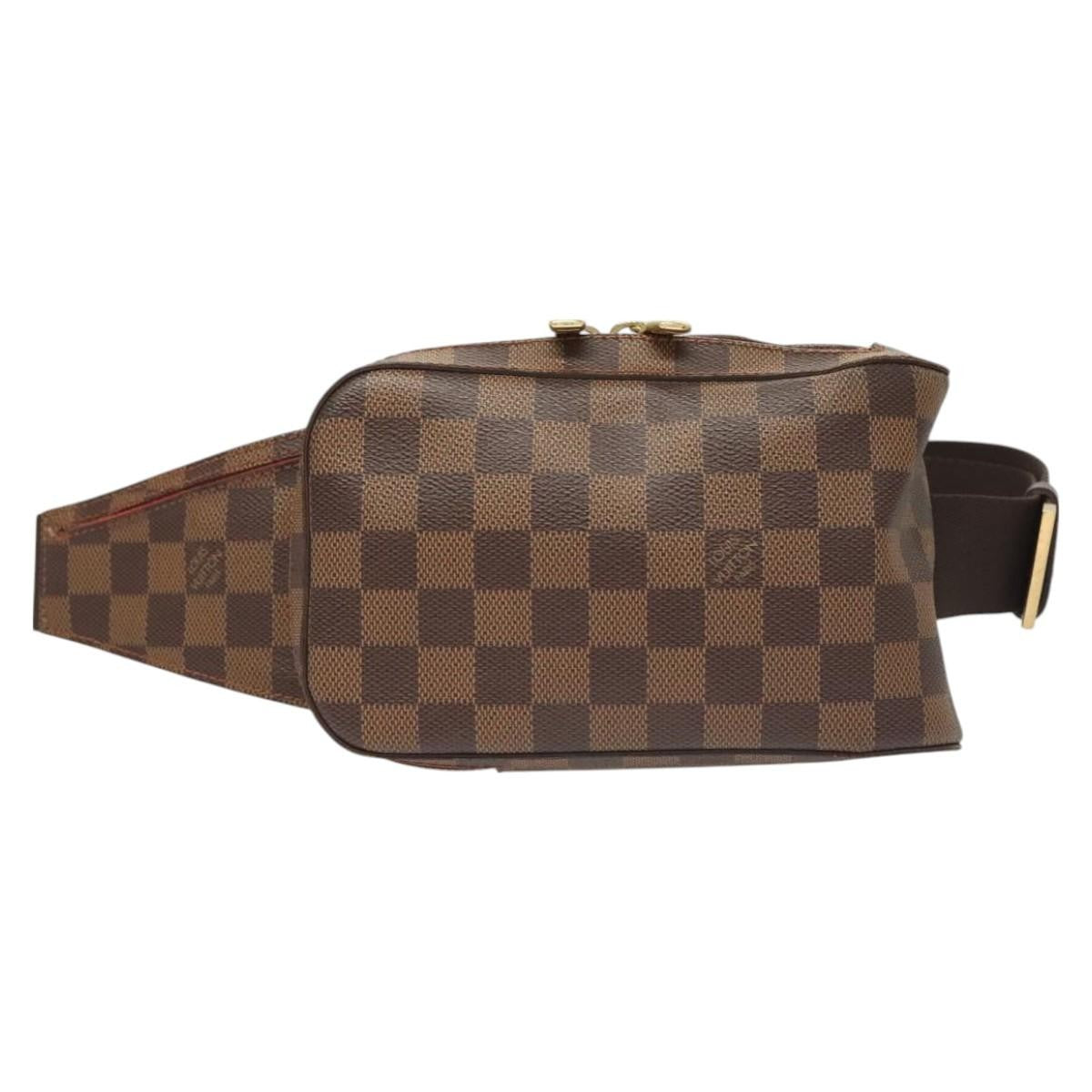 Louis Vuitton Geronimos Waist Bag Damier Brown Canvas Shoulder Bag Bag (Pre-Owned)