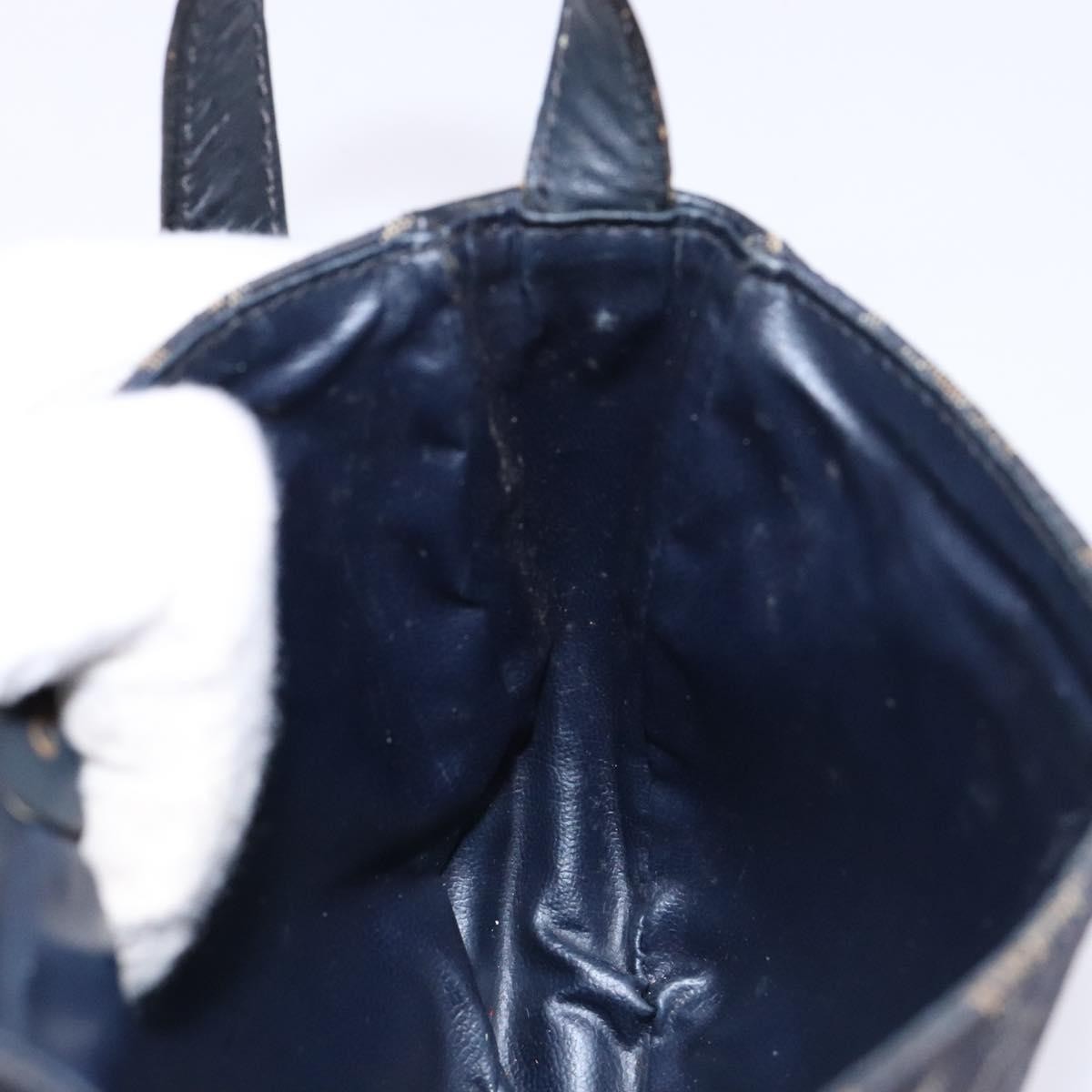 Celine C Sulky Shoulder Bag Canvas And Leather Navy Canvas Shoulder Bag Bag (Pre-Owned)
