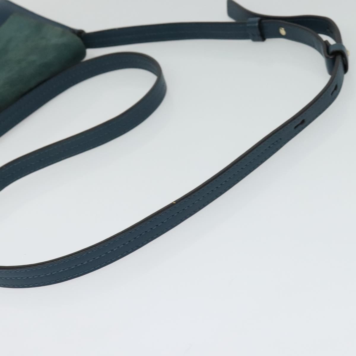 Chloe Faye Crossbody Leather And Suede Blue Suede Handbag (Pre-Owned)