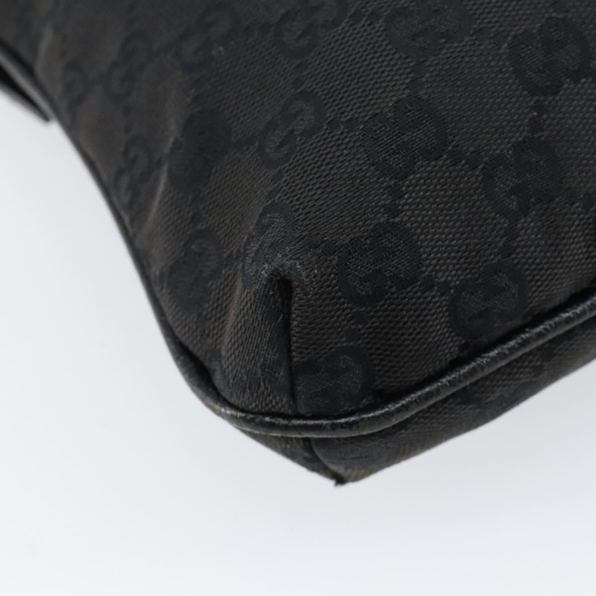 Gucci Vintage Shoulder Bag Monogram Canvas Black Canvas Shoulder Bag Bag (Pre-Owned)