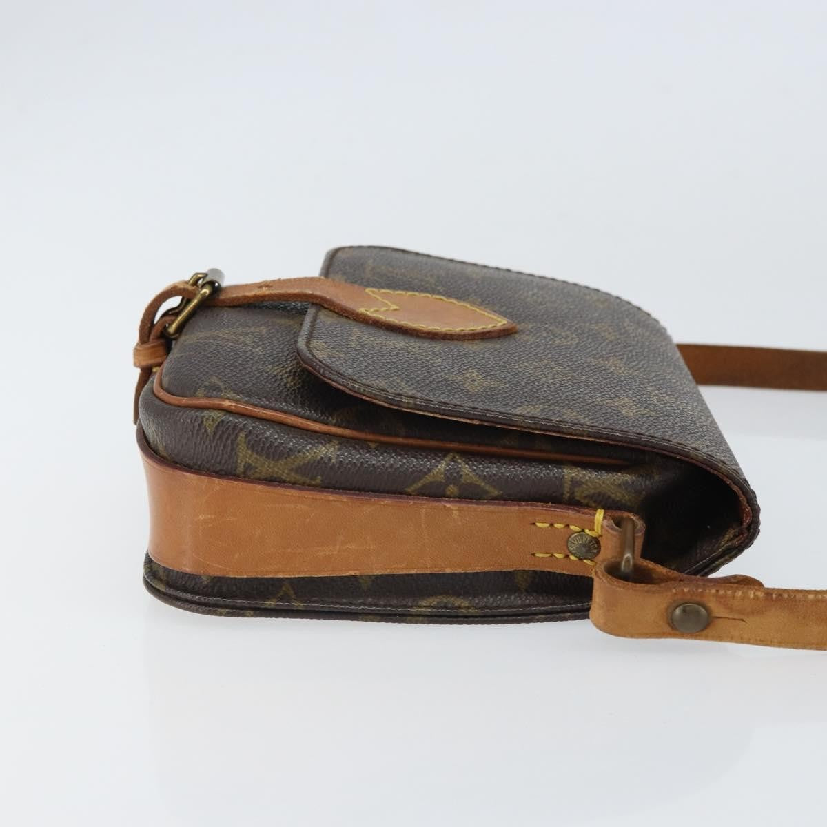 Louis Vuitton Cartouchiere Handbag Monogram Canvas Brown Canvas Shoulder Bag Bag (Pre-Owned)