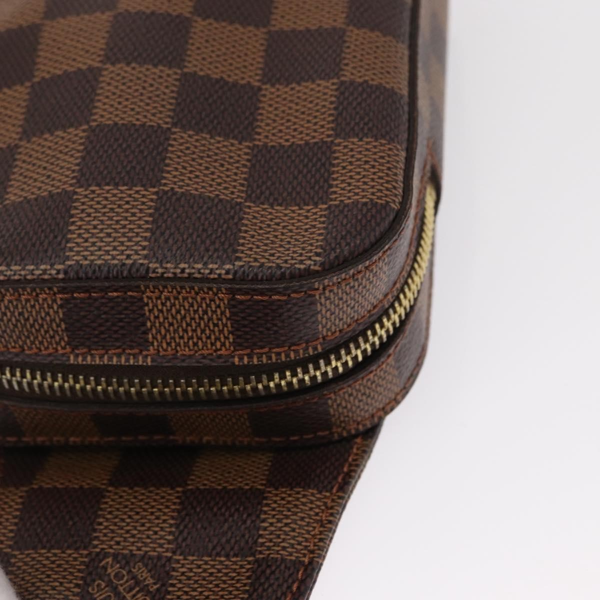Louis Vuitton Geronimos Waist Bag Damier Brown Canvas Shoulder Bag Bag (Pre-Owned)