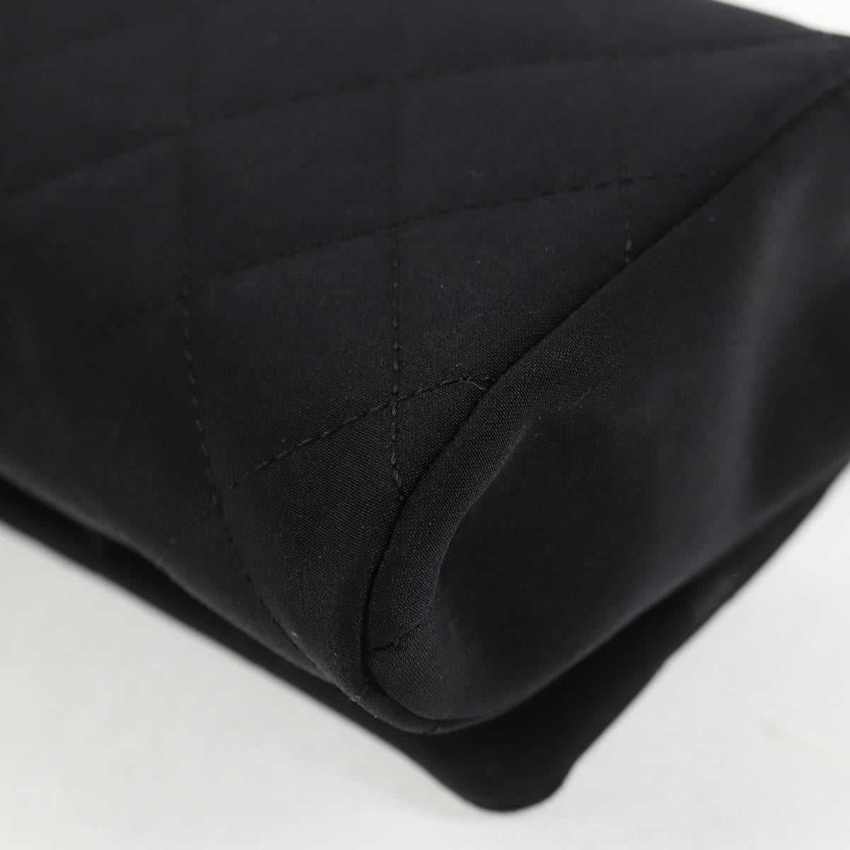 Chanel Chain Flap Shoulder Bag Quilted Nylon Black Nylon Shoulder Bag Bag (Pre-Owned)