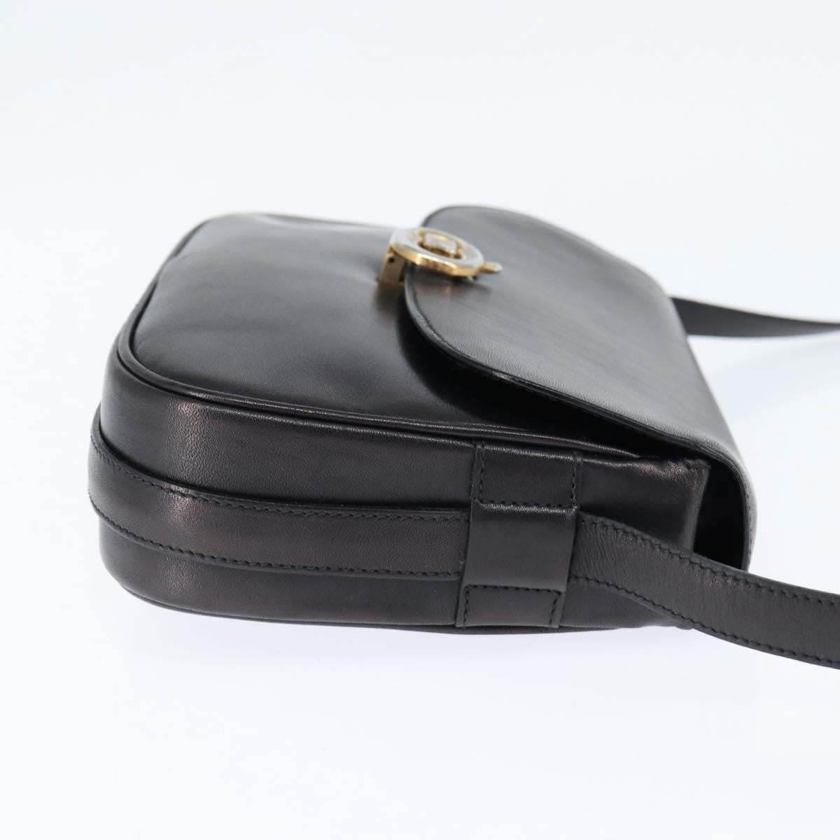 Celine Vintage Triomphe Shoulder Bag Leather Brown Leather Shoulder Bag Bag (Pre-Owned)