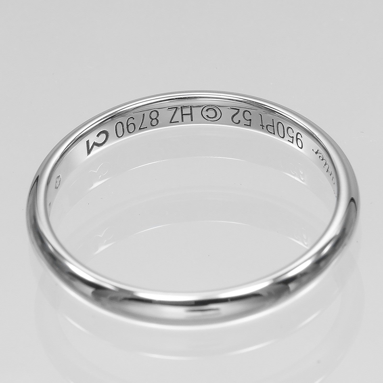 Cartier 1895 Wedding Band Platinum Silver Platinum Ring Jewelry (Pre-Owned)
