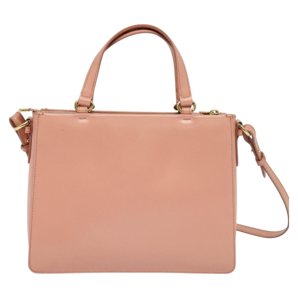Salvatore Ferragamo Vala Shoulder Bag Leather Pink Leather Bag (Pre-Owned)
