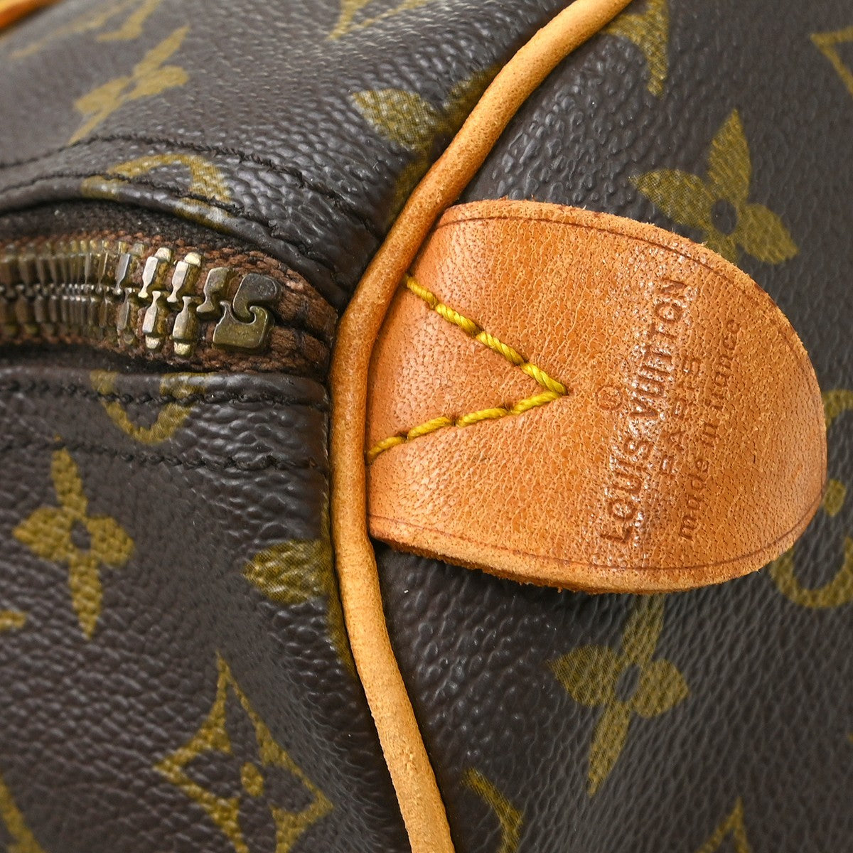 Louis Vuitton Speedy Handbag Monogram Canvas Brown Canvas Handbag (Pre-Owned)