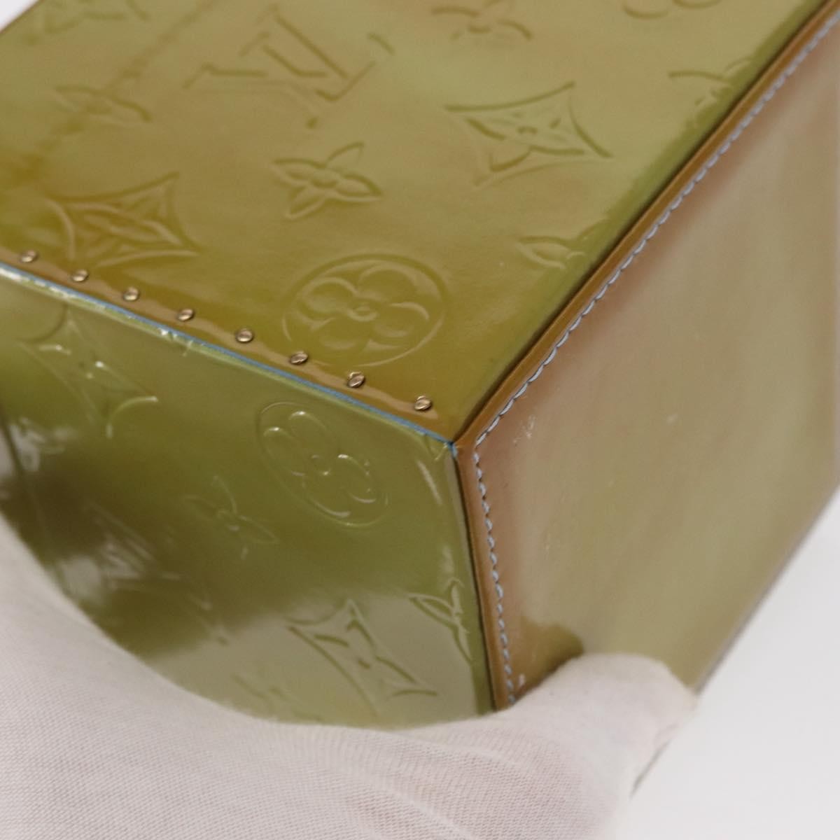 Louis Vuitton Bleecker Box Bag Monogram Vernis Green Patent_Leather Clutche & Pouche Bag (Pre-Owned)