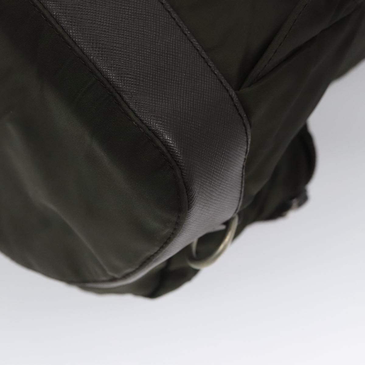 Prada Double Front Pocket Backpack Tessuto Khaki Nylon Backpack Bag (Pre-Owned)