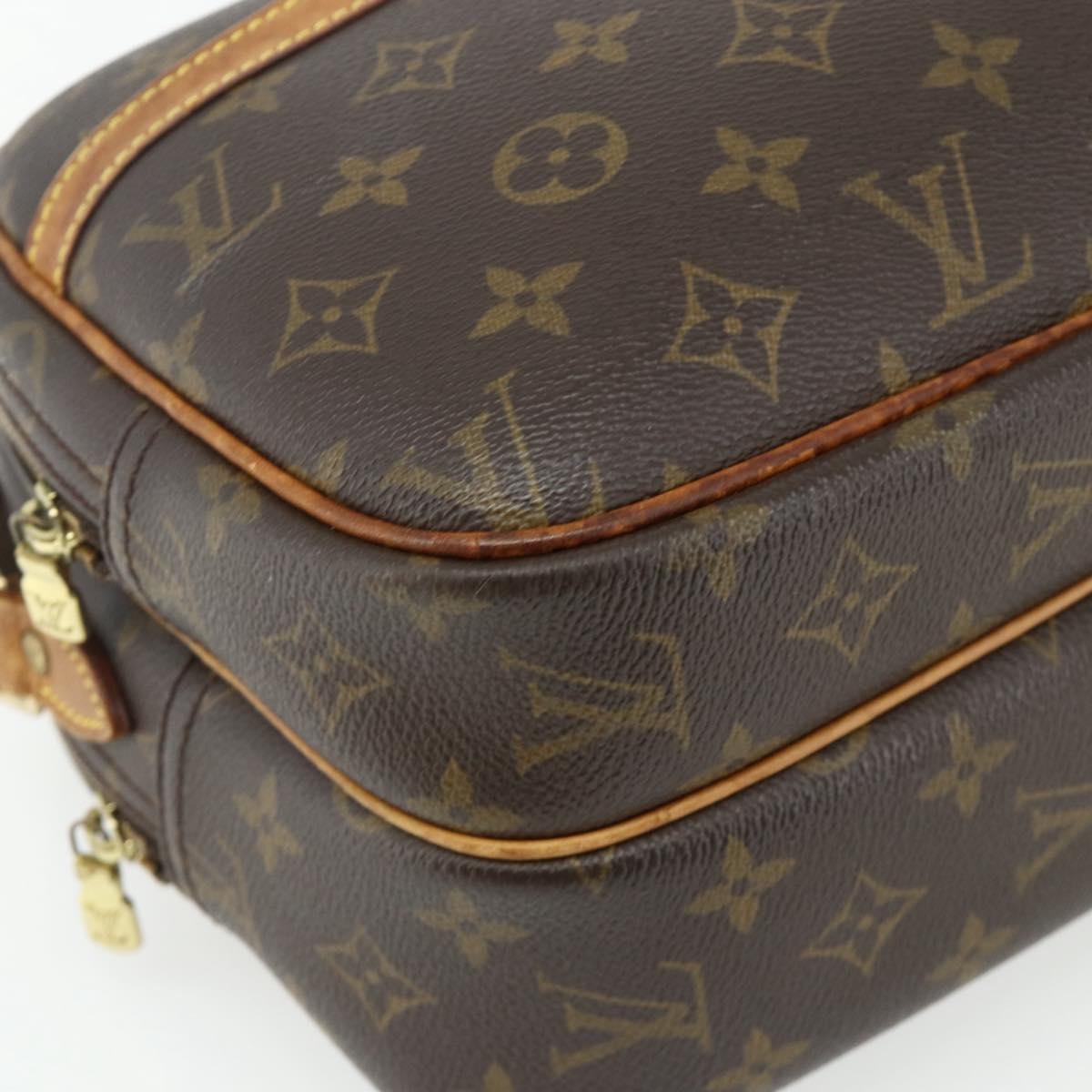 Louis Vuitton Reporter Bag Monogram Canvas Brown Canvas Shoulder Bag Bag (Pre-Owned)