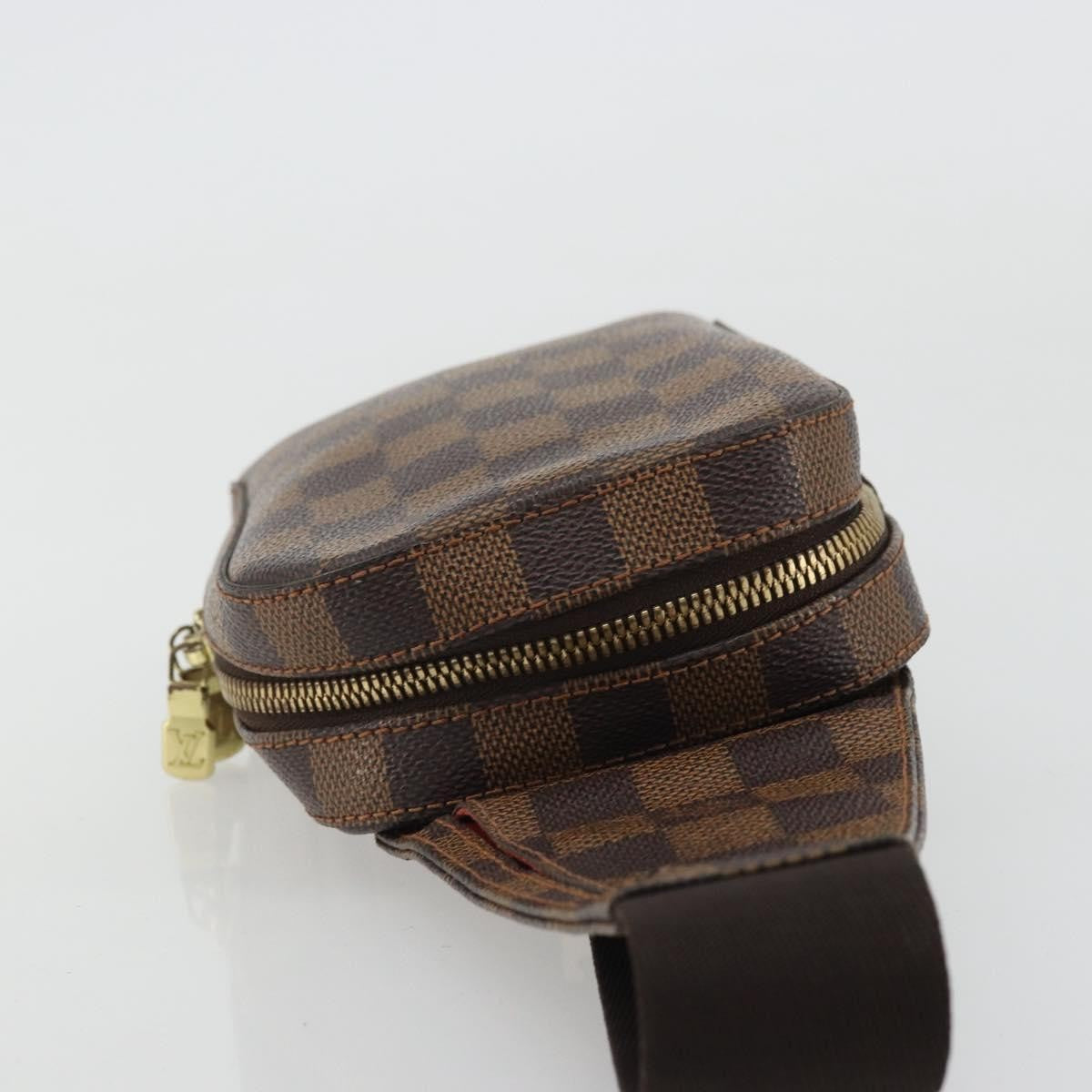 Louis Vuitton Geronimos Waist Bag Damier Brown Canvas Shoulder Bag Bag (Pre-Owned)