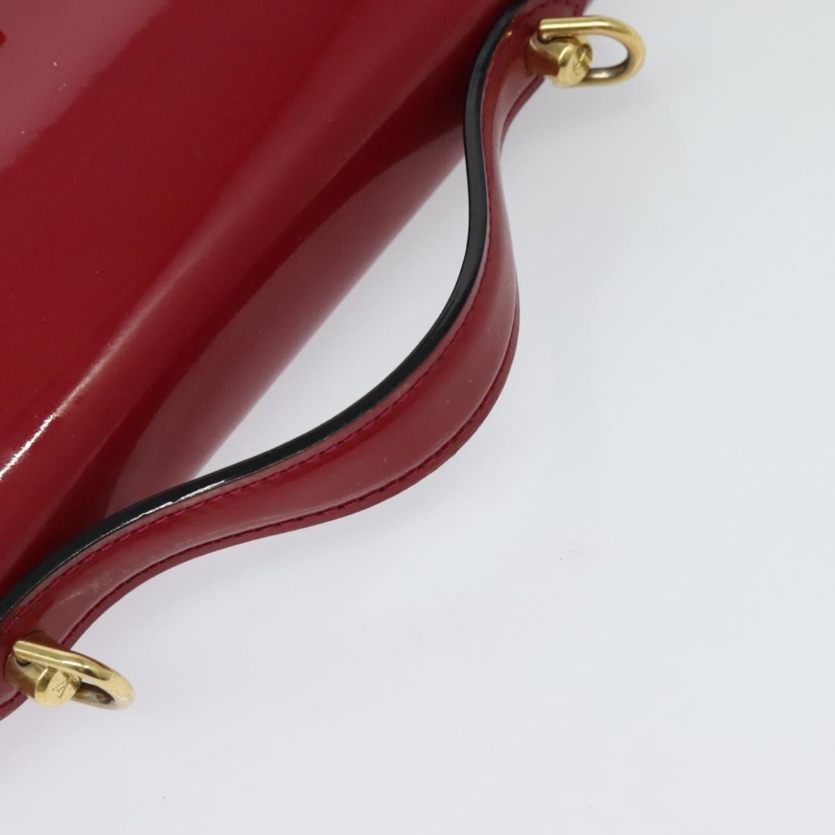 Louis Vuitton Monceau Handbag Vernis Burgundy Patent_Leather Bag (Pre-Owned)