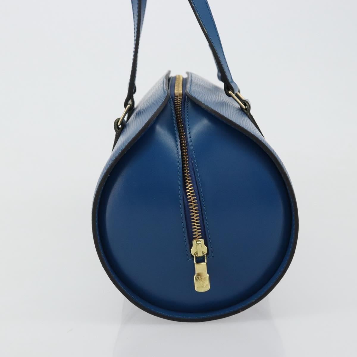 Louis Vuitton Soufflot Handbag Epi Leather Blue Leather Handbag (Pre-Owned)