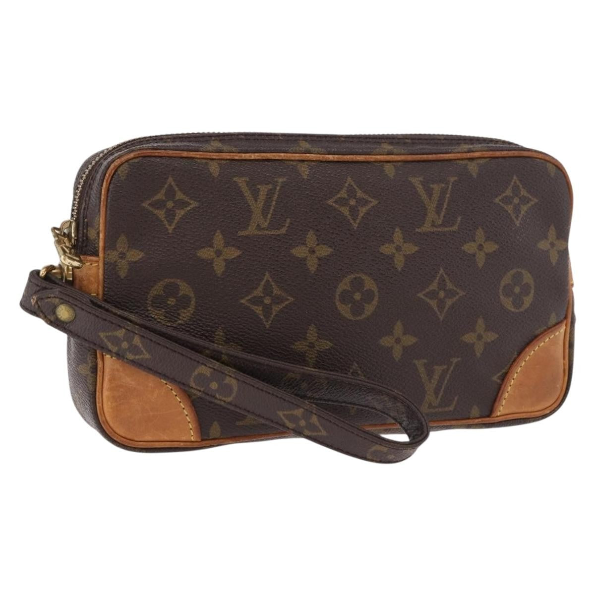 Louis Vuitton Marly Dragonne Clutch Monogram Canvas Brown Canvas Clutche & Pouche Bag (Pre-Owned)