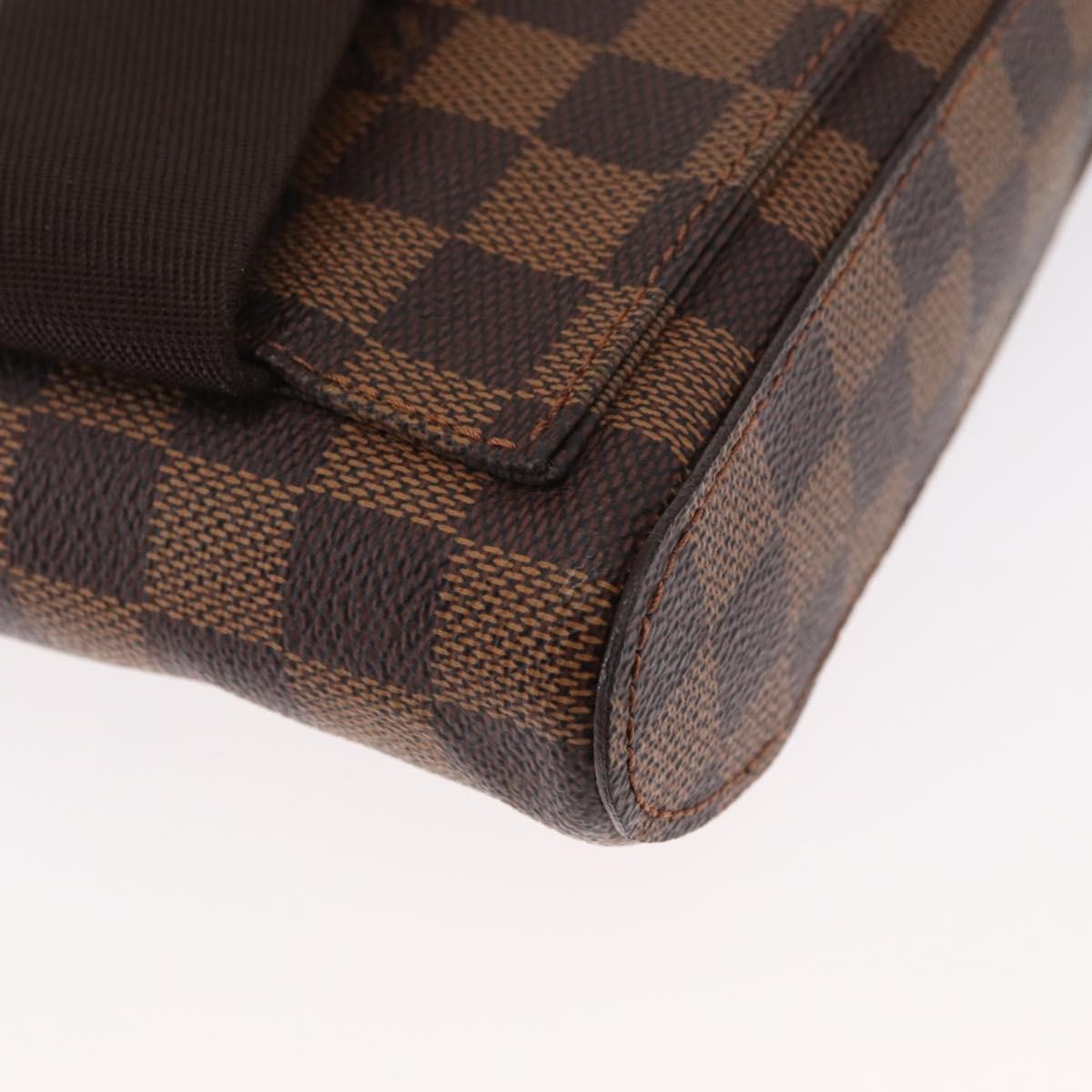 Louis Vuitton Geronimos Waist Bag Damier Brown Canvas Shoulder Bag Bag (Pre-Owned)