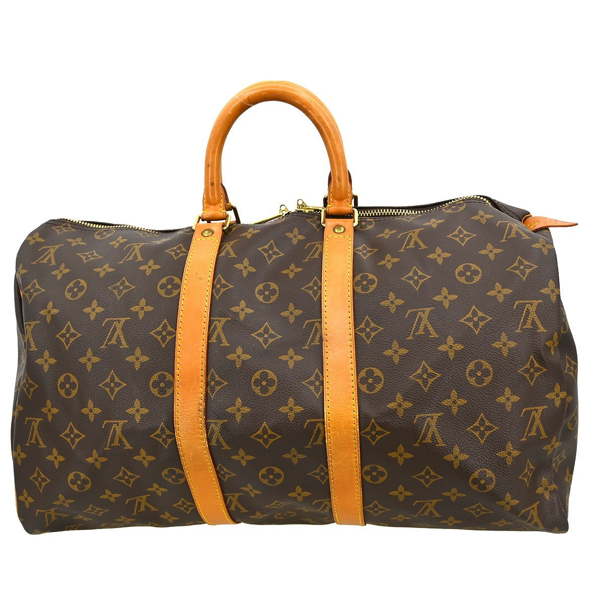 Louis Vuitton Keepall Bag Monogram Canvas Brown Canvas Travel Bag Bag (Pre-Owned)