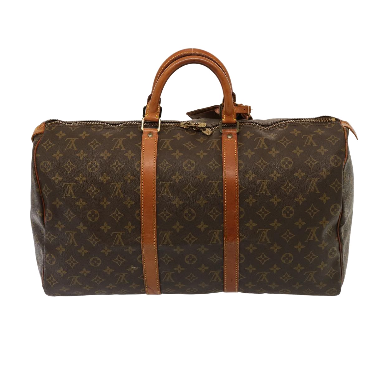 Louis Vuitton Keepall Bag Monogram Canvas Brown Canvas Travel Bag Bag (Pre-Owned)