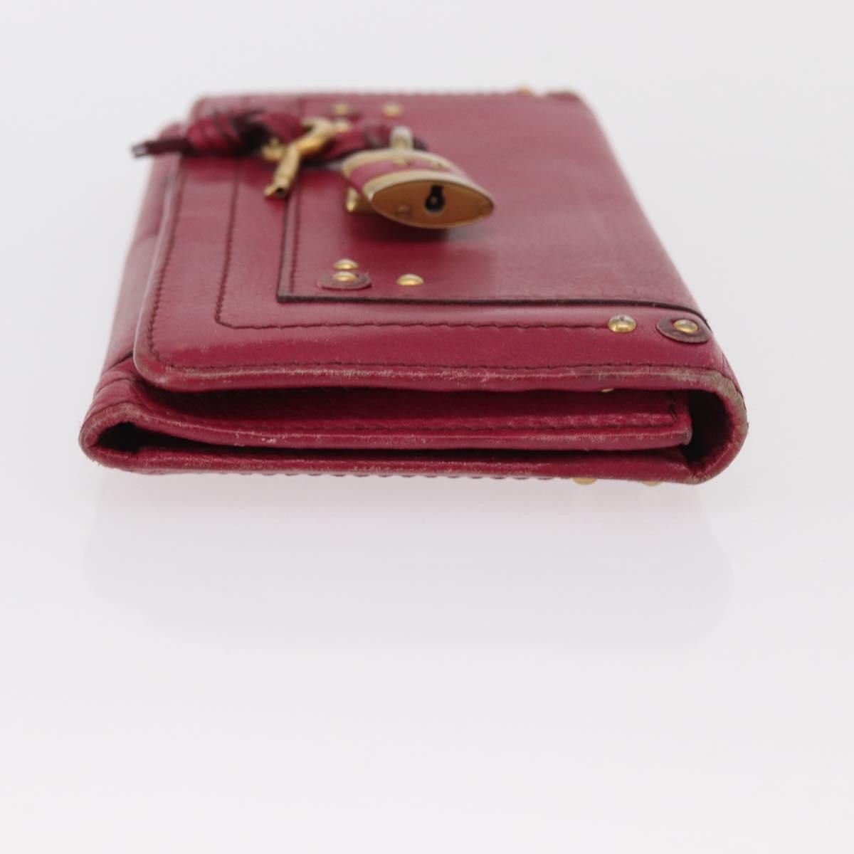 Chloe Paddington Wallet Leather Pink Leather Wallets Accessory (Pre-Owned)