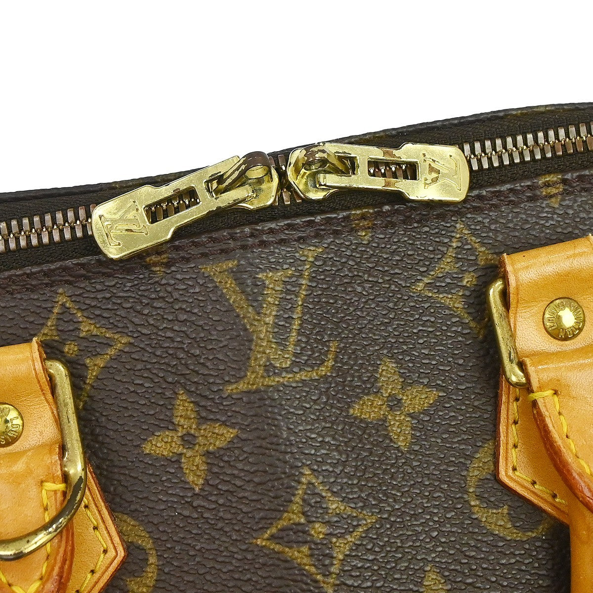 Louis Vuitton Alma Handbag Monogram Canvas Brown Canvas Handbag (Pre-Owned)