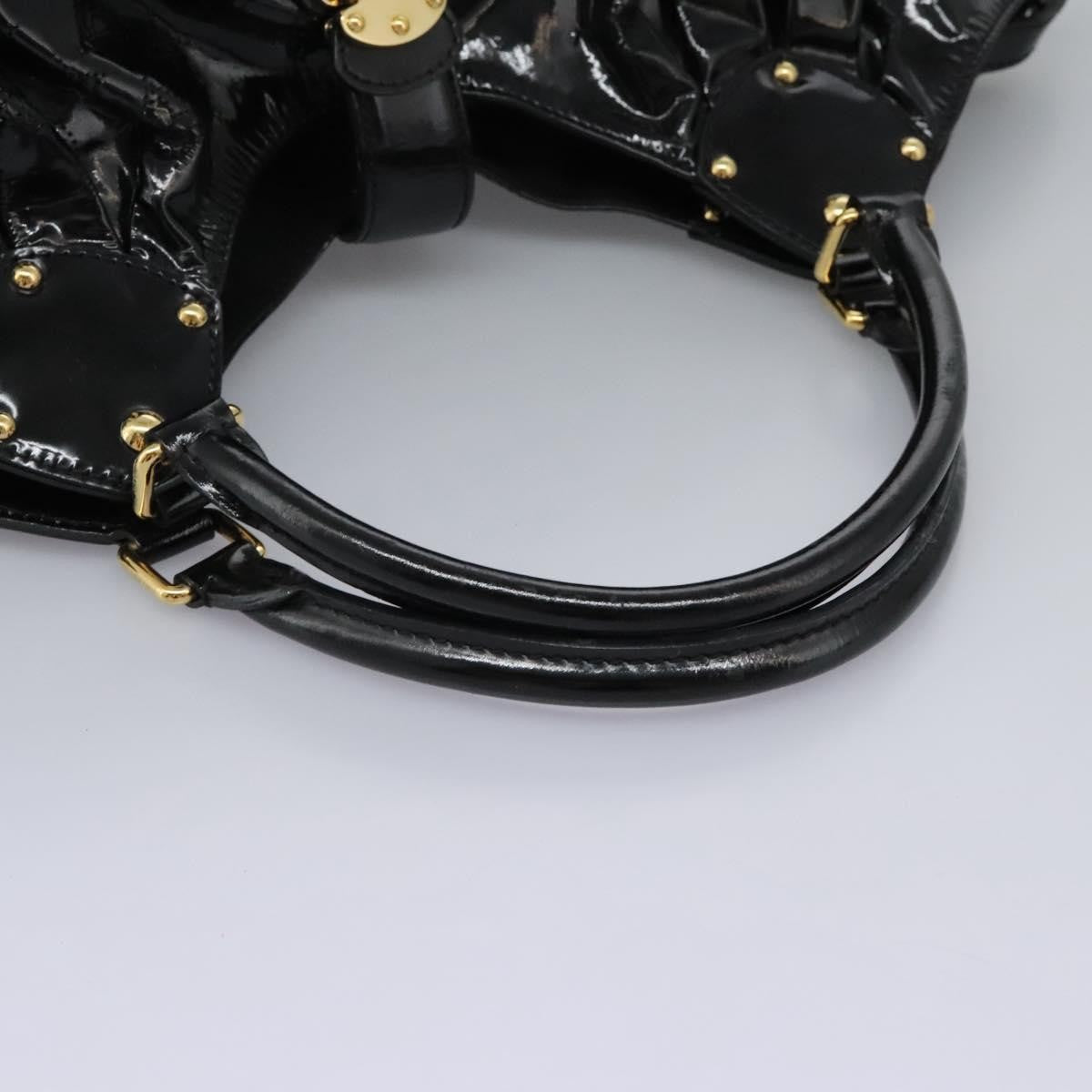 Louis Vuitton L Hobo Surya Leather Black Patent_Leather Handbag (Pre-Owned)