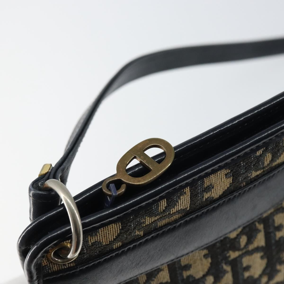 Christian Dior Vintage Trotter Shoulder Bag Canvas Navy Canvas Shoulder Bag Bag (Pre-Owned)