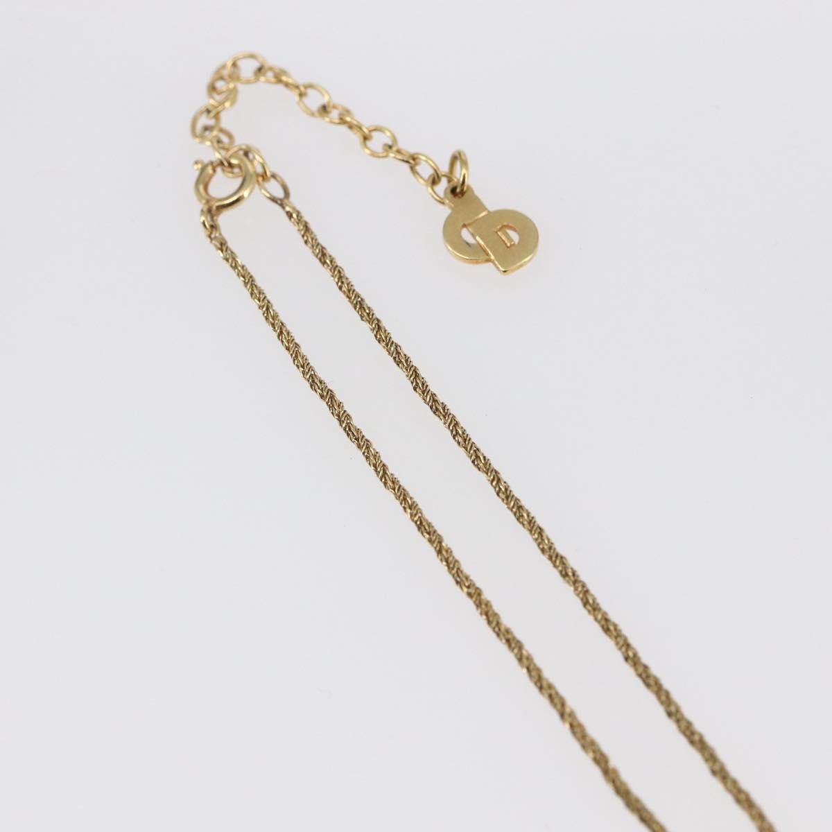Christian Dior Cd Pendant Necklace Metal Gold Metal Jewelry (Pre-Owned)