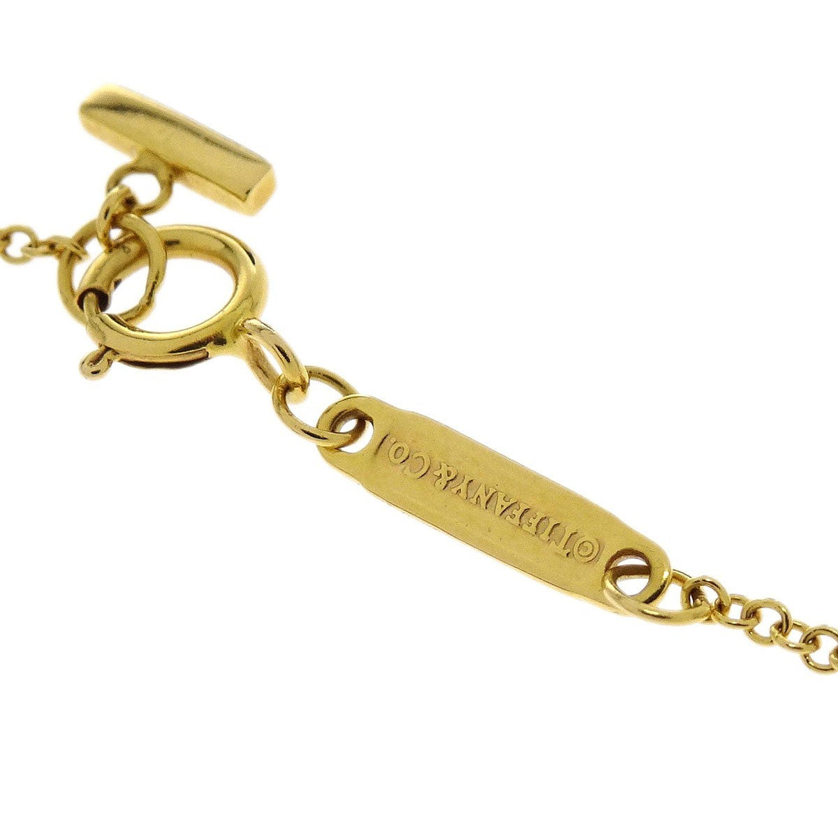 Tiffany & Co. T Smile Pendant Necklace 18K Yellow Gold Gold Gold Necklace Jewelry (Pre-Owned)