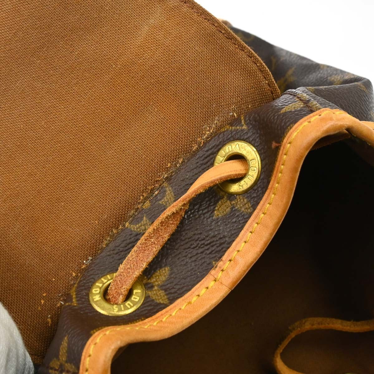 Louis Vuitton Vintage Montsouris Backpack Monogram Canvas Brown Canvas Backpack Bag (Pre-Owned)