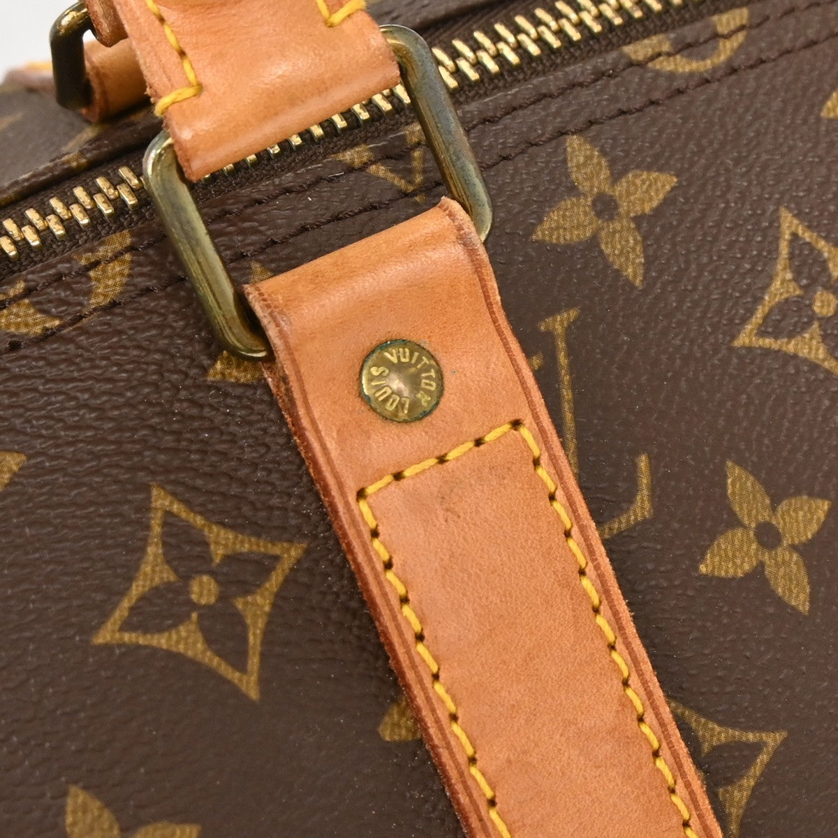 Louis Vuitton Keepall Bag Monogram Canvas Brown Canvas Travel Bag Bag (Pre-Owned)
