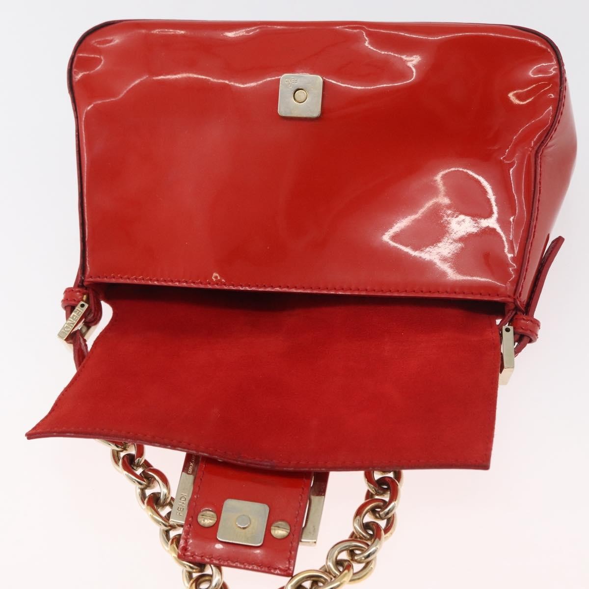 Fendi Forever Mama Bag Patent Red Patent_Leather Shoulder Bag Bag (Pre-Owned)