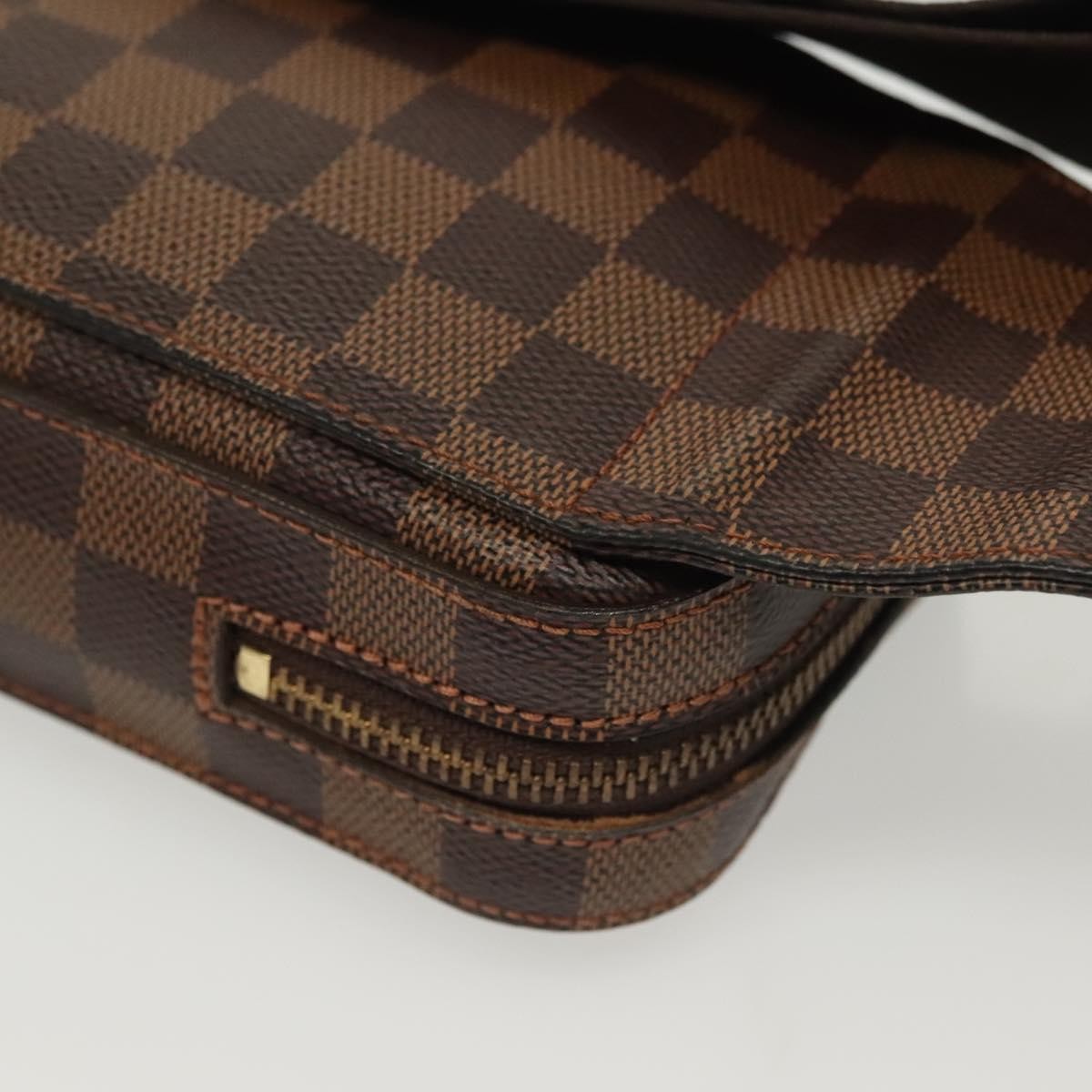 Louis Vuitton Geronimos Waist Bag Damier Brown Canvas Shoulder Bag Bag (Pre-Owned)