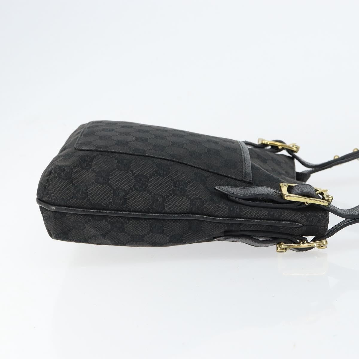 Gucci Vintage Shoulder Bag Monogram Canvas Black Canvas Shoulder Bag Bag (Pre-Owned)