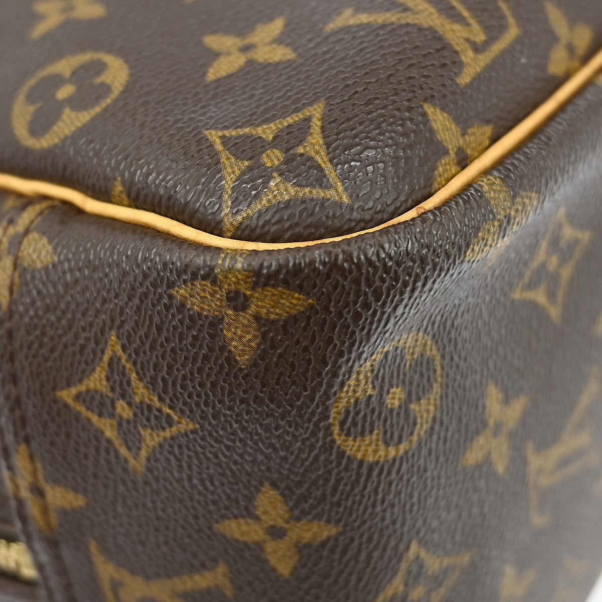 Louis Vuitton Deauville Handbag Monogram Canvas Brown Canvas Handbag (Pre-Owned)