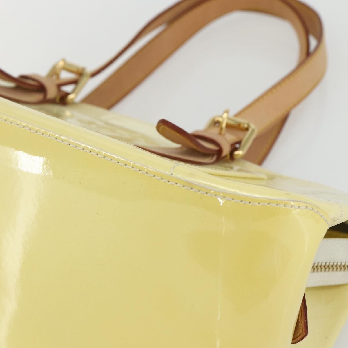 Louis Vuitton Rosewood Avenue Handbag Monogram Vernis Yellow Patent_Leather Handbag (Pre-Owned)